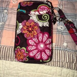 Floral Patterned Phone Pouch with Strap